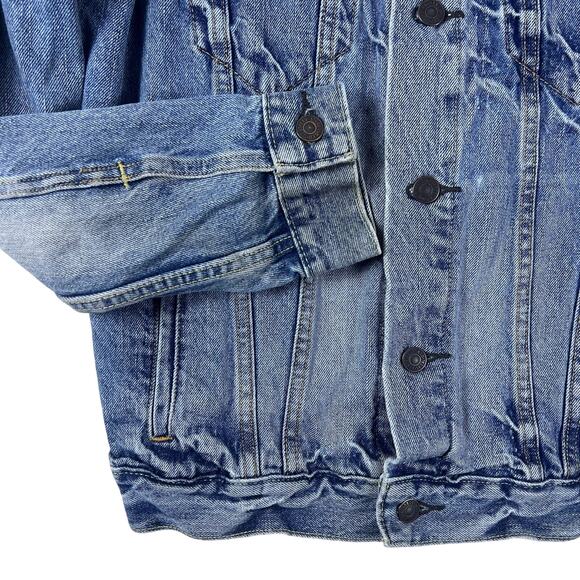 Levis Denim Trucker Jacket Womens Small Blue 72334 Button Front Blue Jean Jacket - Picture 9 of 16